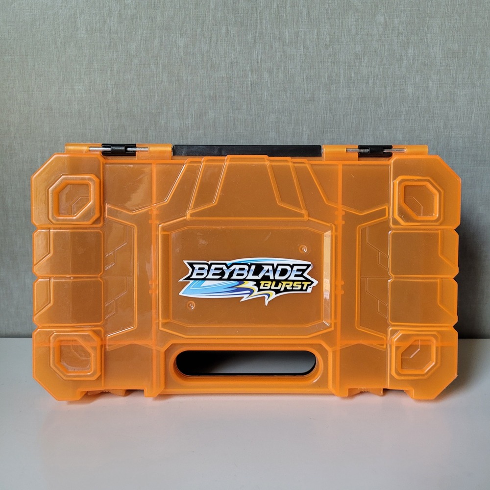 Hasbro Beyblade Burst Storage Case Kids Orange Black C0709 Organizer Box